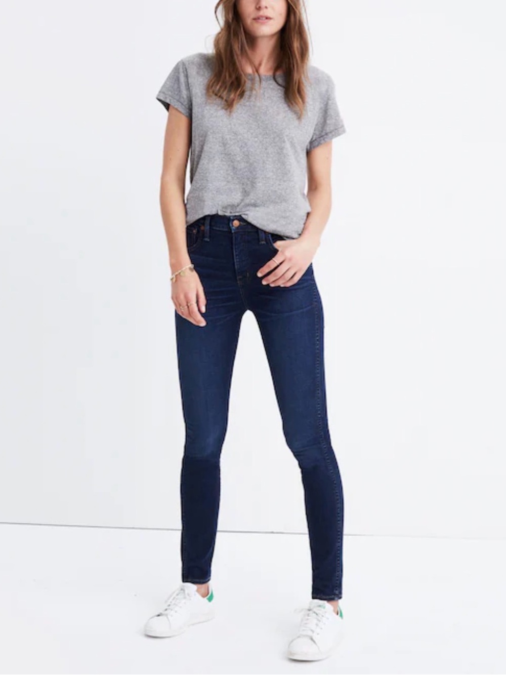 Madewell 10” High-Rise Dark Blue Skinny Jeans